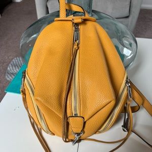 Rebecca Minkoff yellow leather backpack